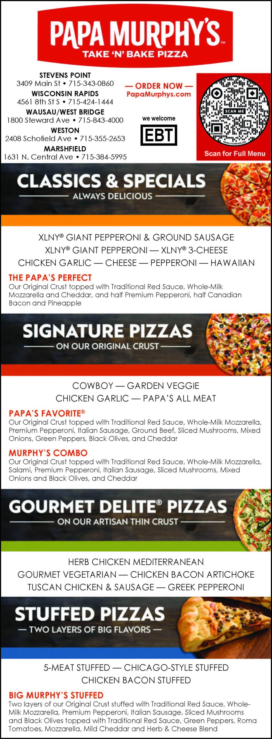 Download Nutrition Information - Papa Murphy's