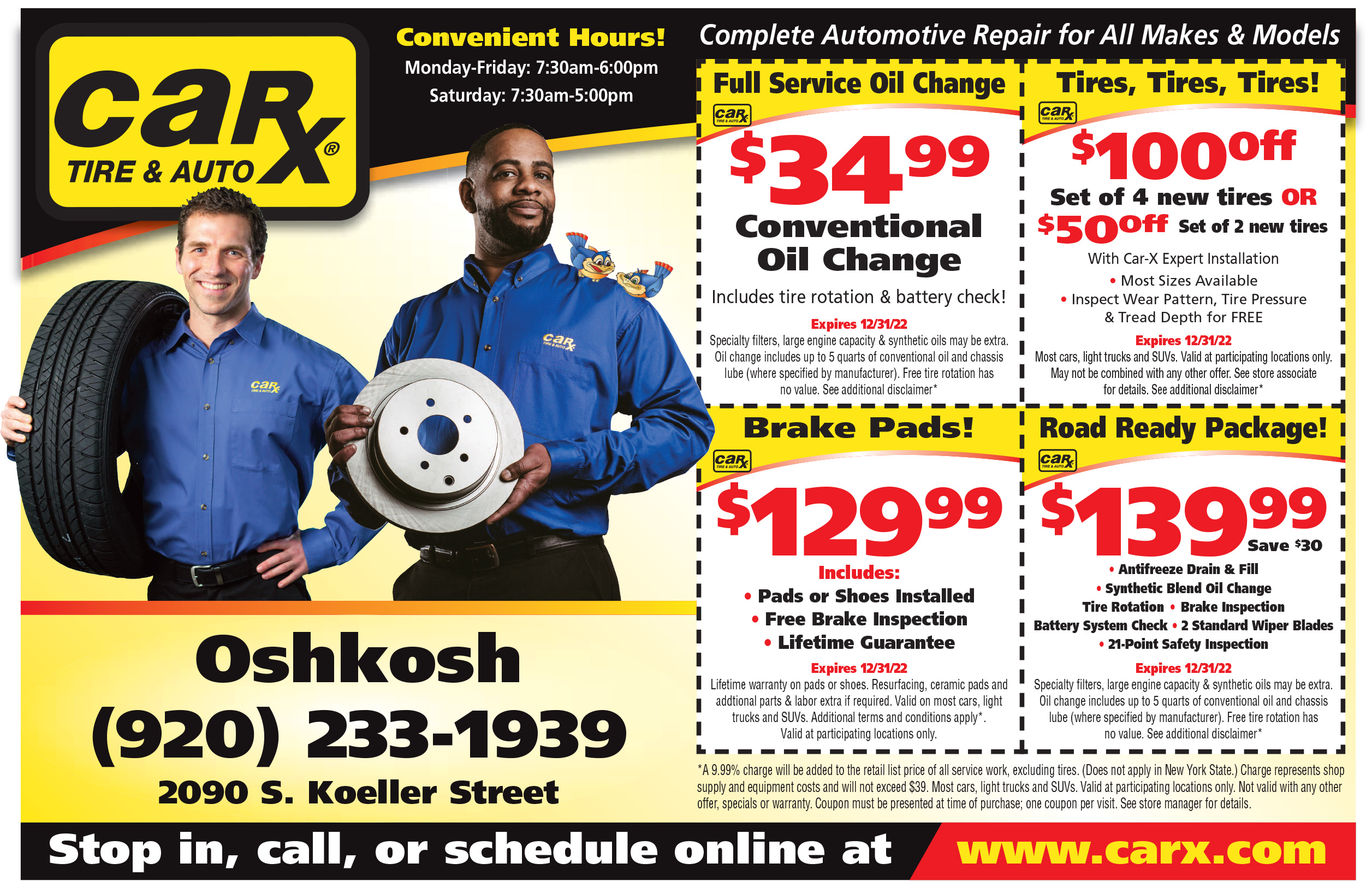 Car X Oshkosh Money Saver