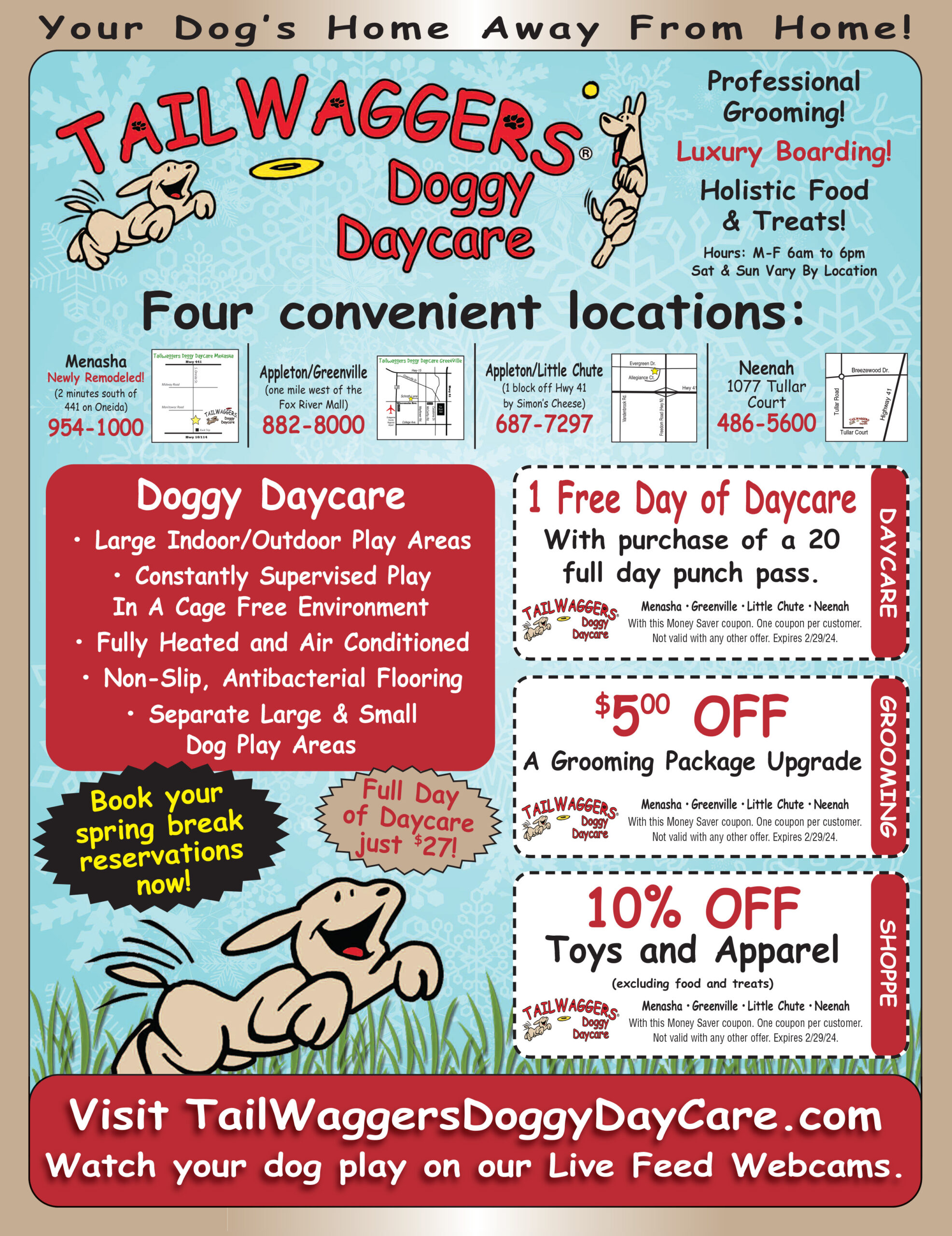 Tailwaggers Doggy Daycare - Money Saver