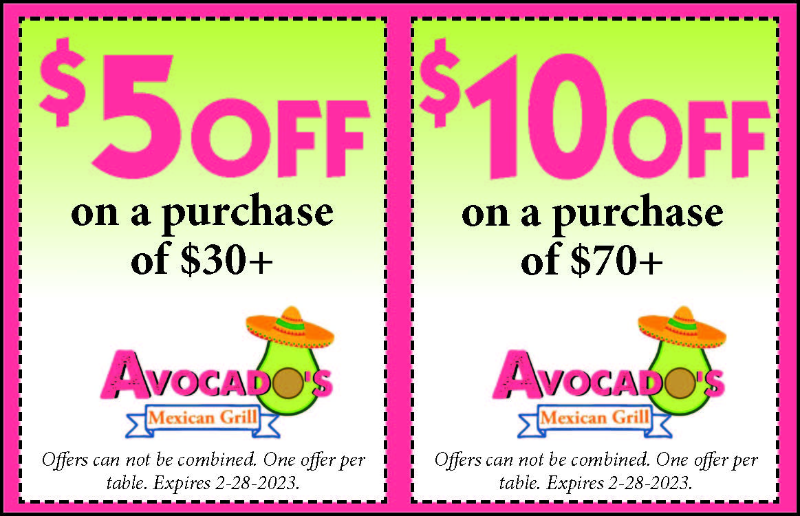Avocado's Mexican Grill Money Saver