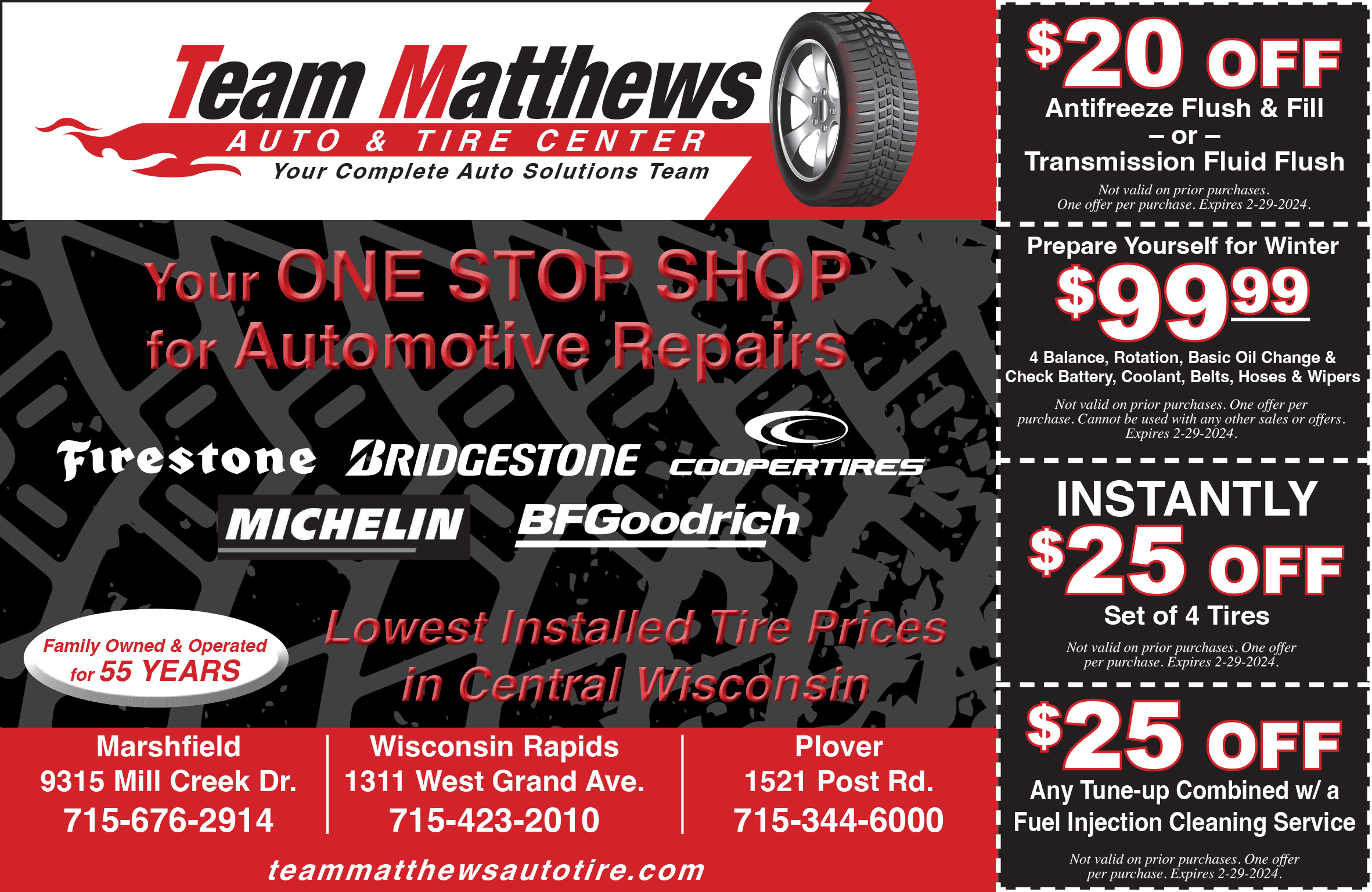 Team Matthews Tire Center Money Saver