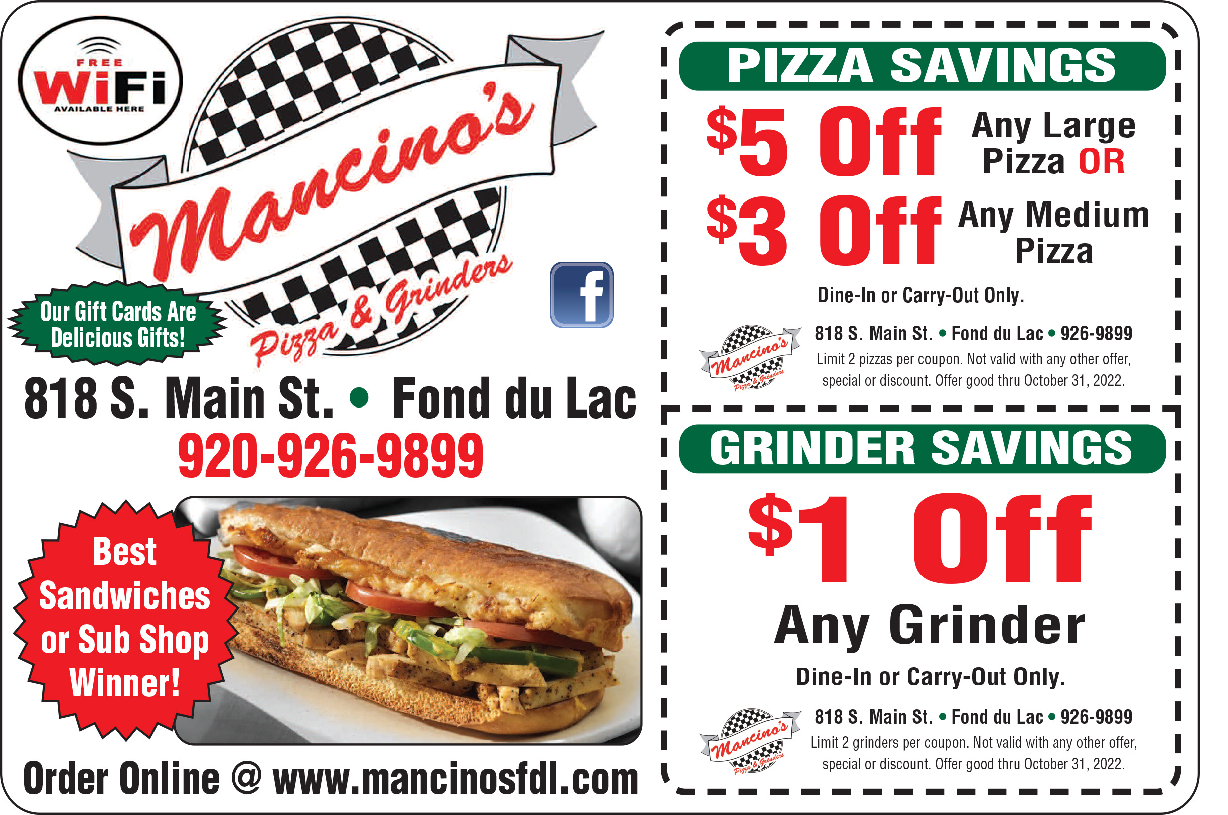 Mancino's Money Saver