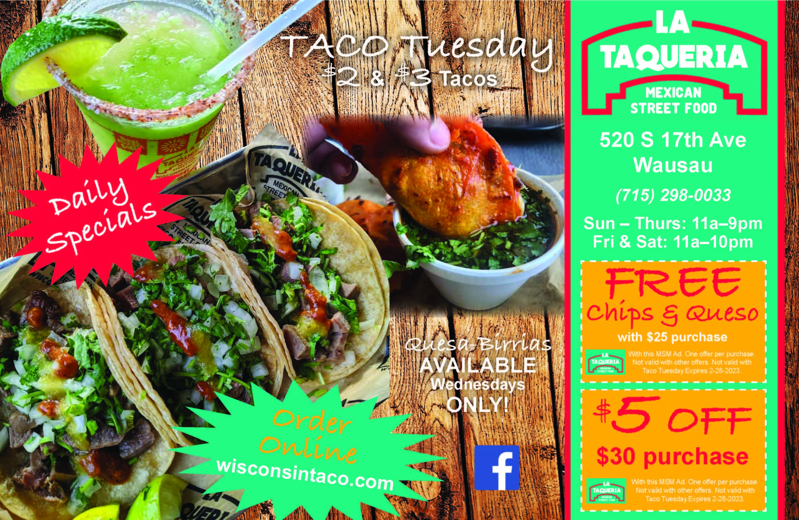 La Taqueria - Wausau - Money Saver